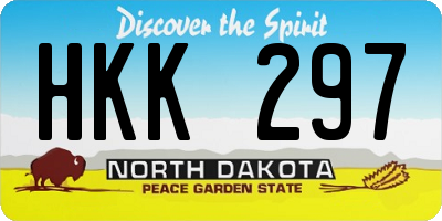 ND license plate HKK297