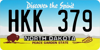ND license plate HKK379
