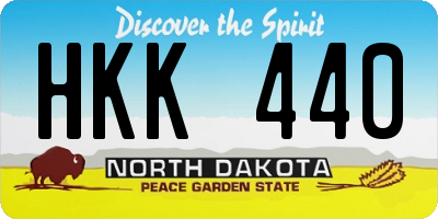 ND license plate HKK440