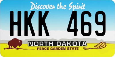 ND license plate HKK469