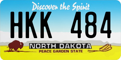 ND license plate HKK484