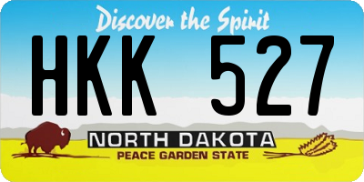 ND license plate HKK527