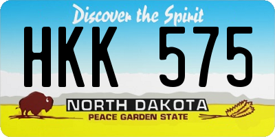 ND license plate HKK575