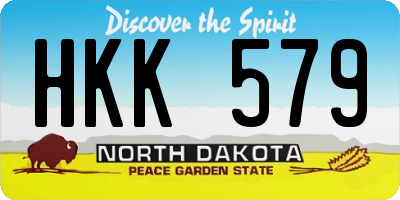 ND license plate HKK579