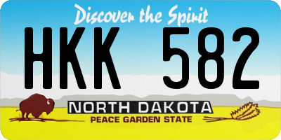 ND license plate HKK582