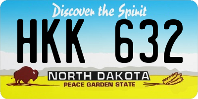 ND license plate HKK632