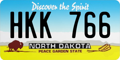 ND license plate HKK766