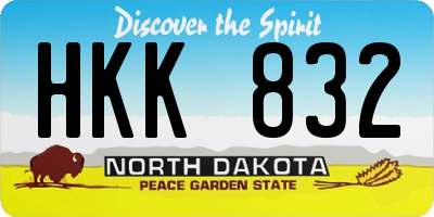 ND license plate HKK832
