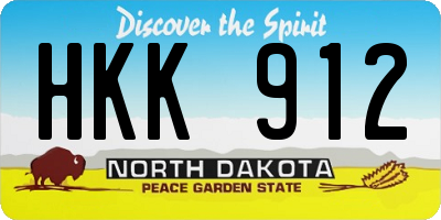 ND license plate HKK912