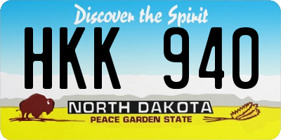 ND license plate HKK940
