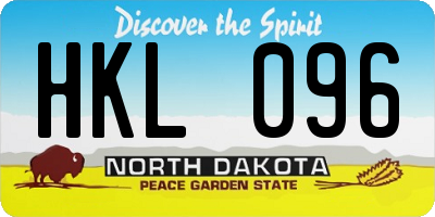 ND license plate HKL096