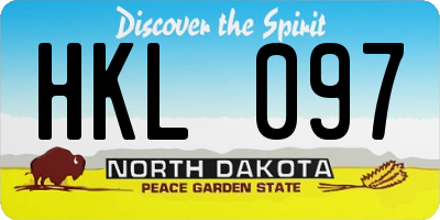 ND license plate HKL097