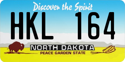 ND license plate HKL164