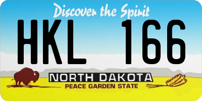 ND license plate HKL166