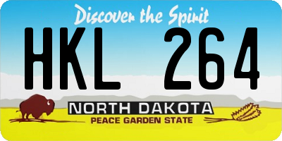 ND license plate HKL264