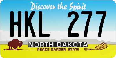 ND license plate HKL277