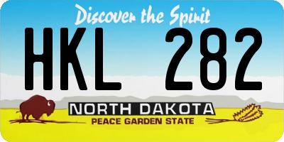ND license plate HKL282