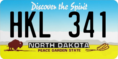 ND license plate HKL341