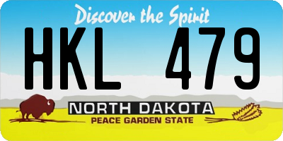 ND license plate HKL479