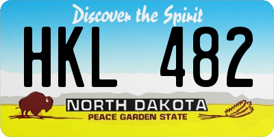 ND license plate HKL482