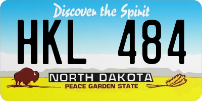 ND license plate HKL484