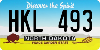 ND license plate HKL493