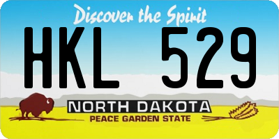 ND license plate HKL529