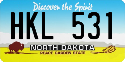 ND license plate HKL531