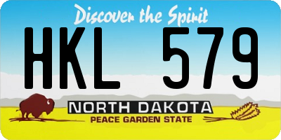 ND license plate HKL579