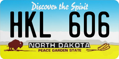 ND license plate HKL606