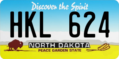 ND license plate HKL624