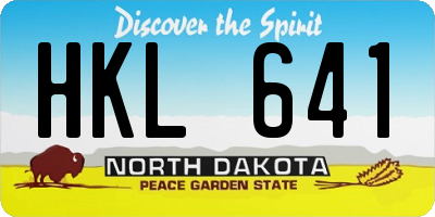 ND license plate HKL641