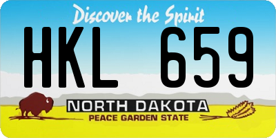 ND license plate HKL659