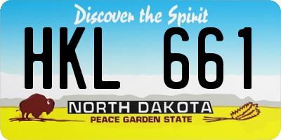 ND license plate HKL661
