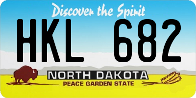 ND license plate HKL682