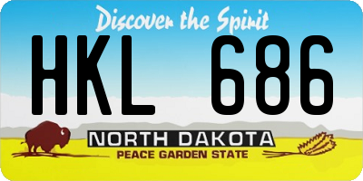 ND license plate HKL686