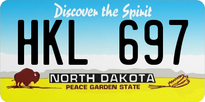 ND license plate HKL697