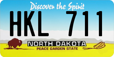 ND license plate HKL711