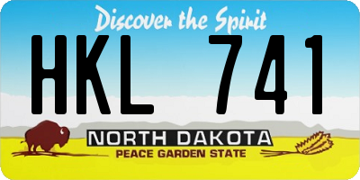 ND license plate HKL741