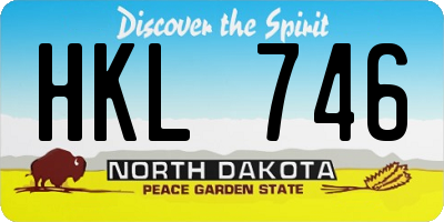 ND license plate HKL746