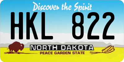 ND license plate HKL822