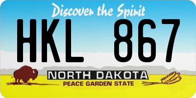 ND license plate HKL867