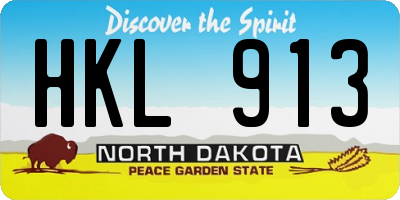 ND license plate HKL913