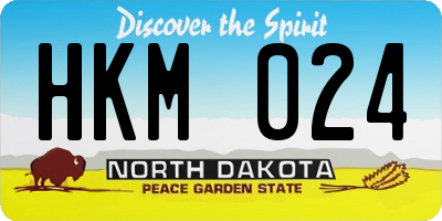 ND license plate HKM024
