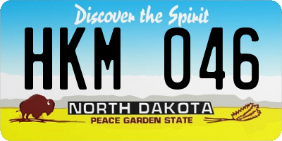 ND license plate HKM046
