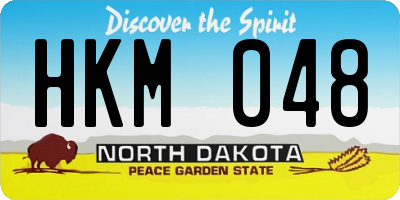 ND license plate HKM048