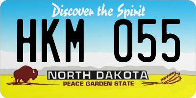 ND license plate HKM055