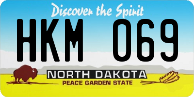 ND license plate HKM069