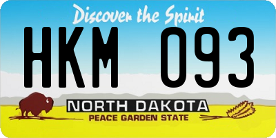 ND license plate HKM093