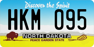 ND license plate HKM095